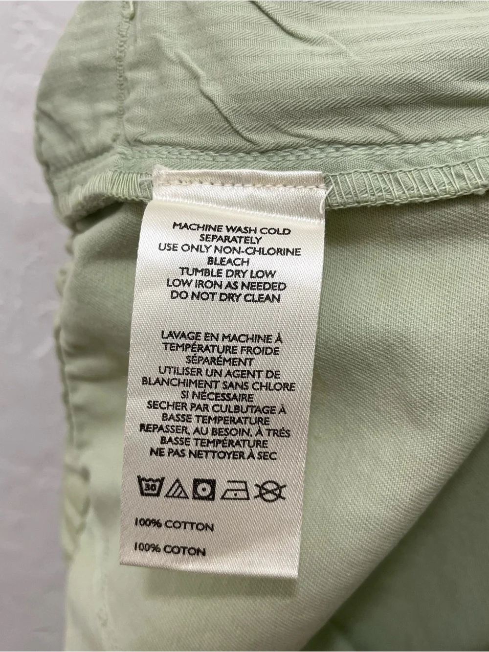 Free People After Love Roll Cuff Wide Leg Pants Size M Light Green
